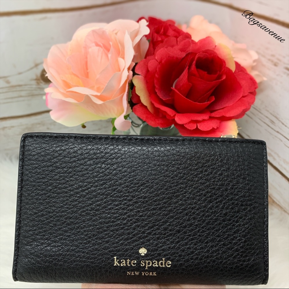 Hayes wallet warm Kate spade black black new - Picture 2 of 5
